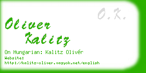 oliver kalitz business card